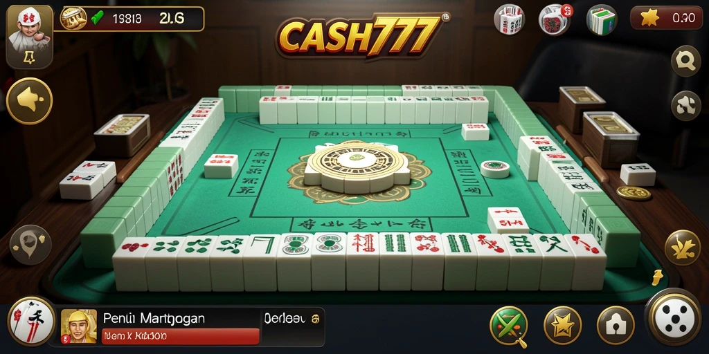 Screenshot gameplay CASH777 menampilkan keseruan permainan Mahjong.
