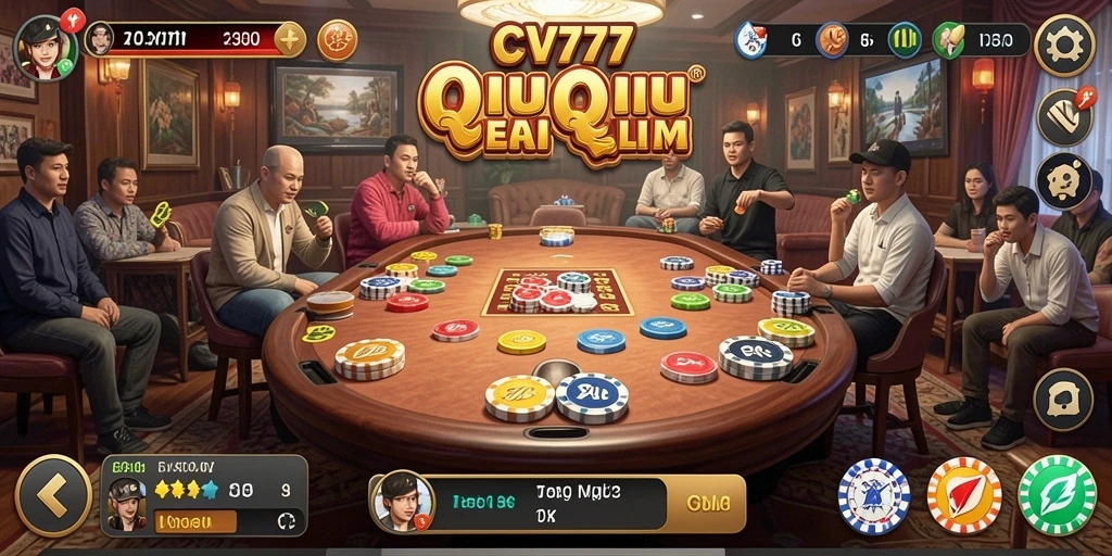 Tampilan gameplay QiuQiu yang mendebarkan dari CV777.