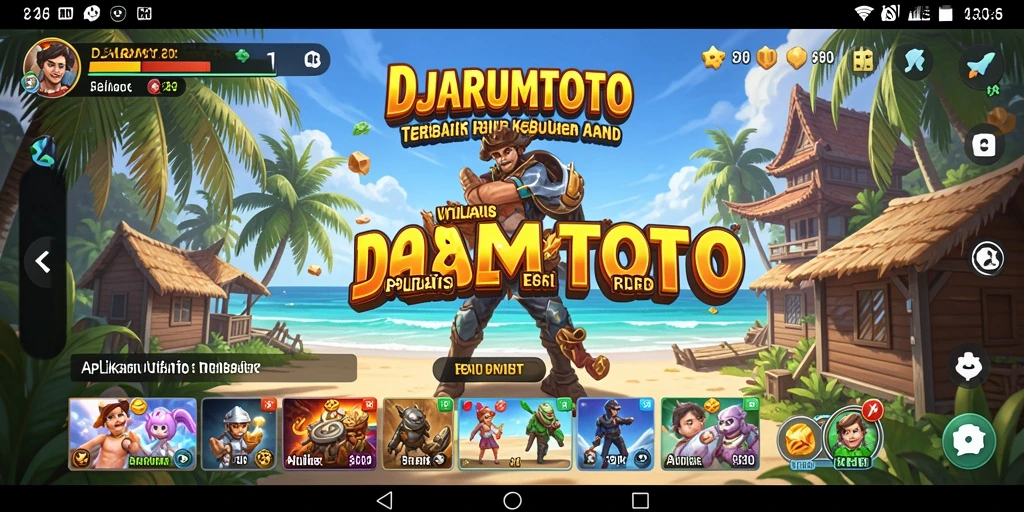 Tampilan antarmuka DJARUMTOTO yang modern dan fungsional.