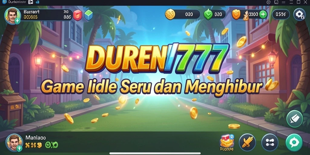 Screenshot DUREN777 menampilkan gameplay Idle yang menarik dan penuh warna.