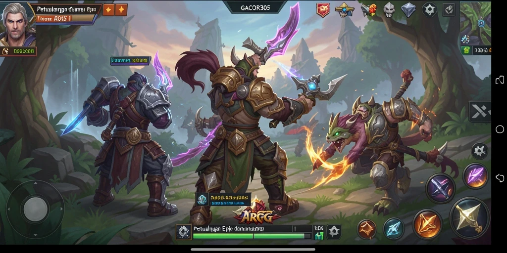 Tampilan aksi seru dalam gameplay GACOR305 yang mendebarkan.
