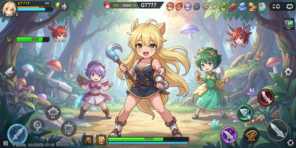 Gameplay seru dalam GT777 dengan karakter Anime yang menarik.