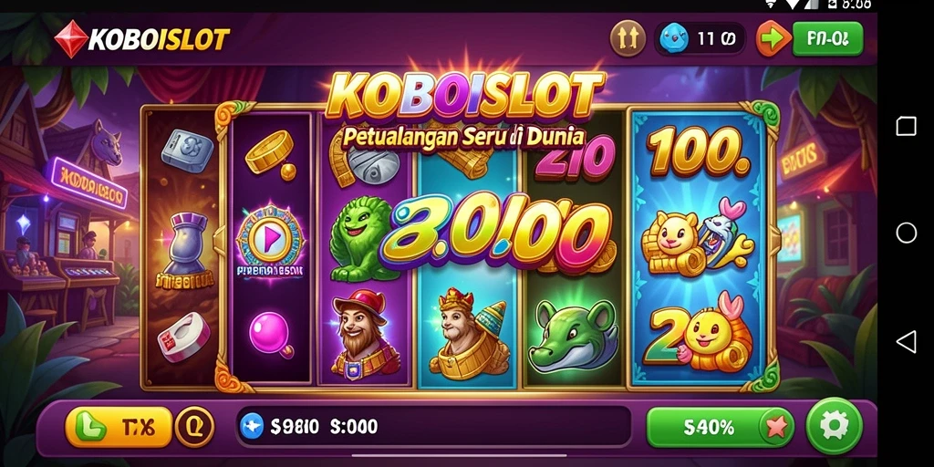 Tampilan gameplay KOBOISLOT yang seru dan immersif.