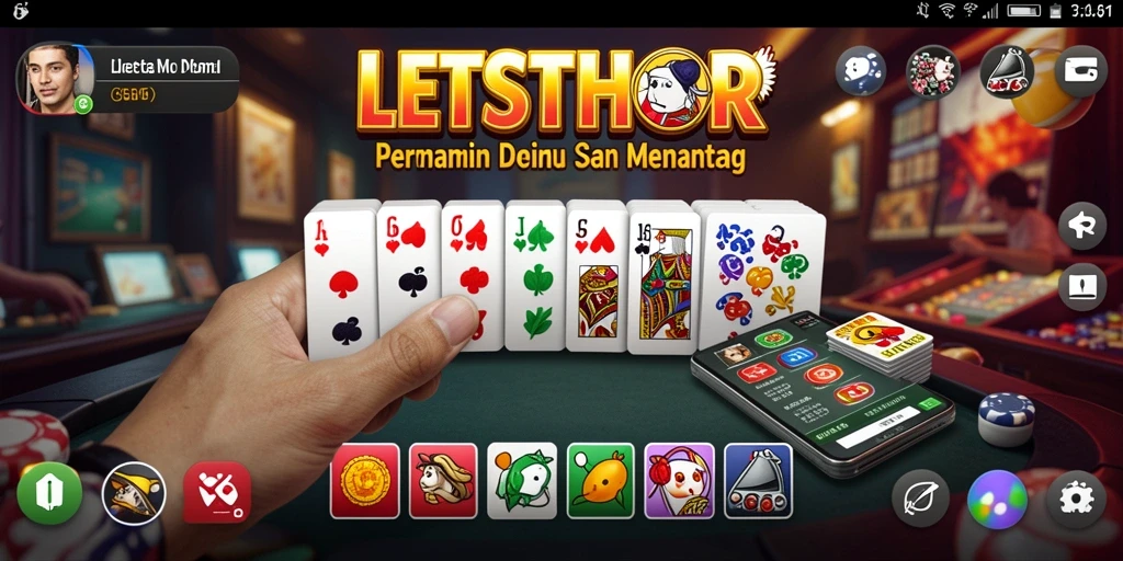 Screenshot LETSTHOR menunjukkan momen seru permainan Domino yang penuh strategi.