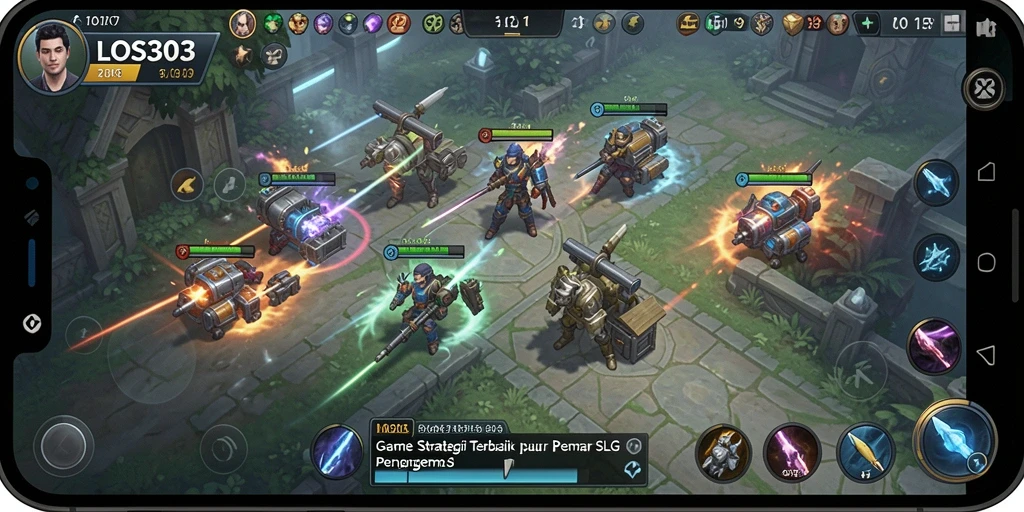 Tangkapan layar gameplay LOS303 menunjukkan aksi seru dalam membangun dan bertempur.