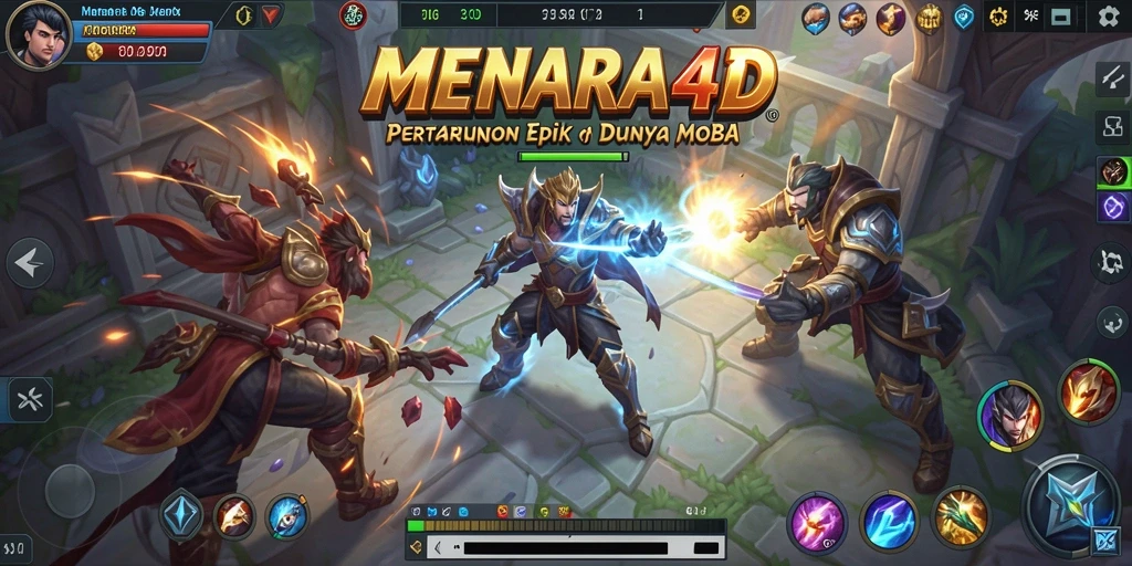 Gameplay seru dengan aksi tim yang menyenangkan dalam MENARA4D.