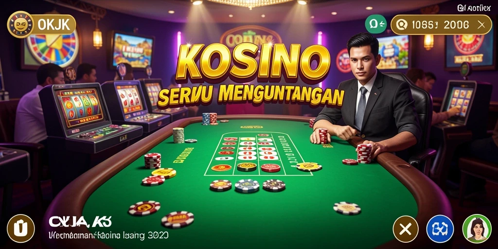 Tampilan gameplay Kasino yang menegangkan dari OKJK.