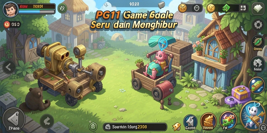 Tampilan gameplay PG11 yang mengasyikkan dan penuh warna.