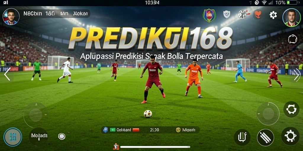 Tampilan gameplay aplikasi PREDIKSI168 dengan prediksi sepak bola.