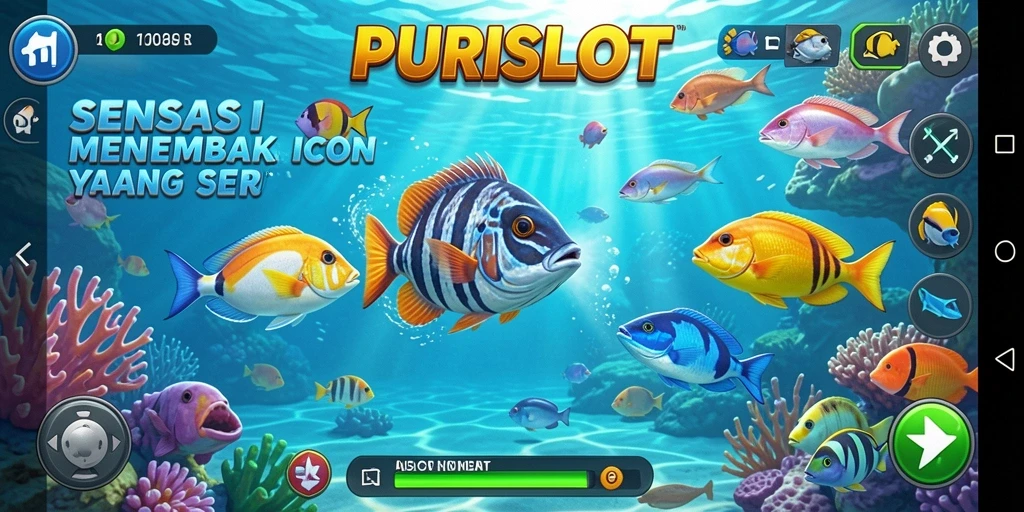 Screenshot gameplay Tembak Ikan yang seru dan mendebarkan.