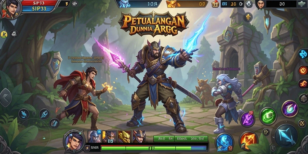 Tampilan gameplay SIP33 yang mendebarkan dalam pertempuran ARPG.