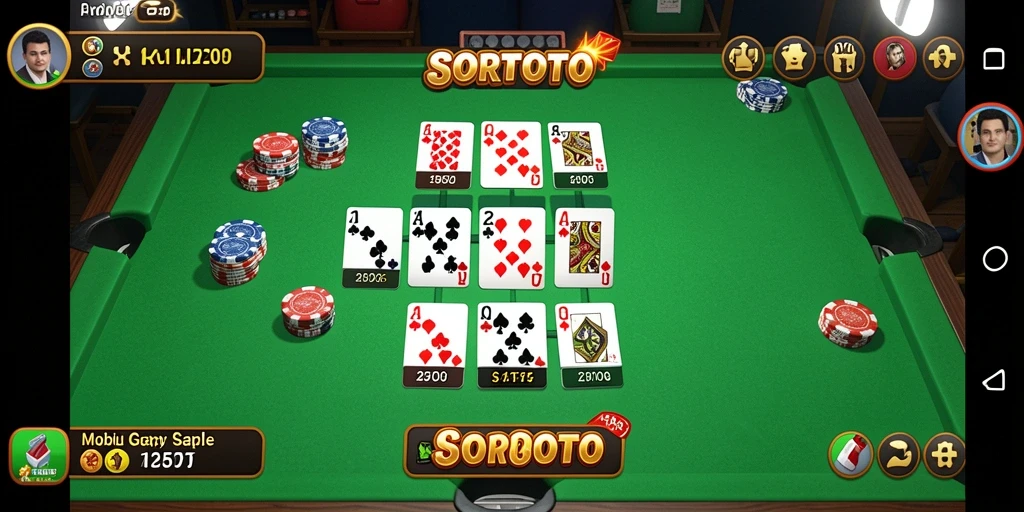 Gameplay SORTOTO dengan kartu Gaple yang penuh strategi.
