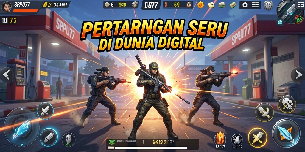 Tangkapan layar SPBU77 menunjukkan aksi pertarungan yang mendebarkan.