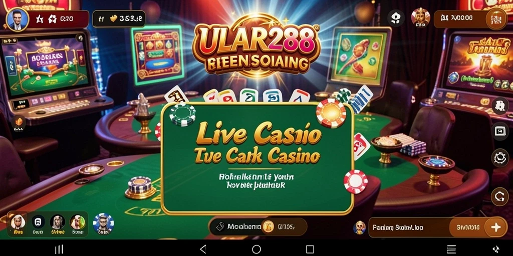Tampilan gameplay ULAR288 yang mendebarkan dengan dealer langsung.